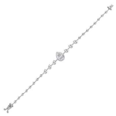 Silveroni 0.15 Carat Baguette Lab Grown Diamond Bracelet - 2