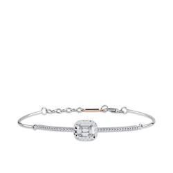 Silveroni 0.15 Carat Baguette Lab Grown Diamond Bracelet - Silveroni