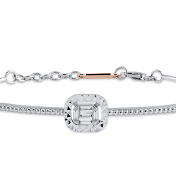 Silveroni 0.15 Carat Baguette Lab Grown Diamond Bracelet - 2