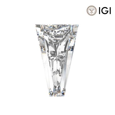 0.19 Carat Baguette Trapezoid Lab Grown Diamond, E Color, VVS2 Clarity | Silveroni - 1