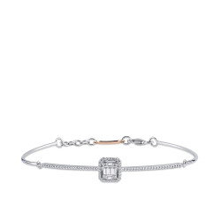 Silveroni 0.20 Carat Baguette Lab Grown Diamond Bracelet - Silveroni