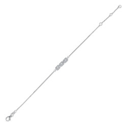 Silveroni 0.23 Carat Baguette Lab Grown Diamond Bracelet - 2
