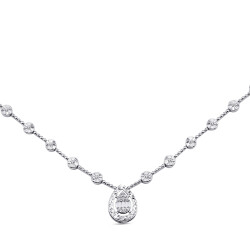 Silveroni 0.25 Carat Baguette Lab Grown Diamond Necklace - Silveroni