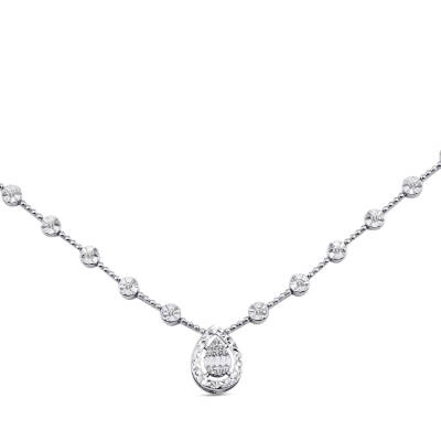Silveroni 0.25 Carat Baguette Lab Grown Diamond Necklace - 1