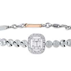 Silveroni 0.31 Carat Baguette Lab Grown Diamond Bracelet - 2