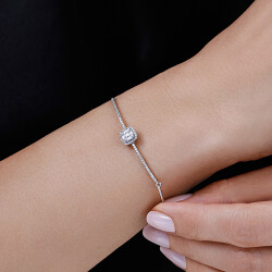 Silveroni 0.35 Carat Baguette Lab Grown Diamond Bracelet - 3