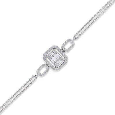 0.35 Carat Baguette Lab Grown Diamond Bracelet | Silveroni - 1