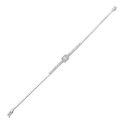 Silveroni 0.37 Carat Baguette Lab Grown Diamond Bracelet - 2