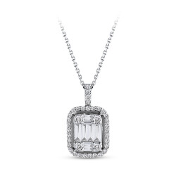 Silveroni 0.61 Carat Baguette Lab Grown Diamond Necklace - Silveroni