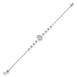Silveroni 0.14 Carat Baguette Lab Grown Diamond Bracelet - 2