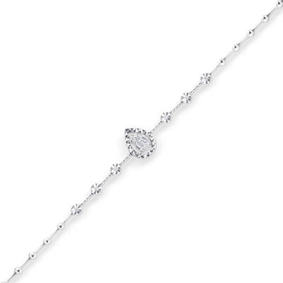 Silveroni 0.16 Carat Baguette Lab Grown Diamond Bracelet - 1