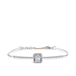 Silveroni 0.53 Carat Baguette Lab Grown Diamond Bracelet - Silveroni
