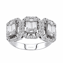 Silveroni 1.01 Carat Baguette Lab Grown Diamond Ring - Silveroni