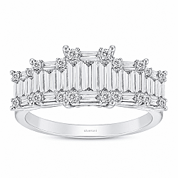 Silveroni 1.04 Carat Baguette Lab Grown Diamond Ring - Silveroni