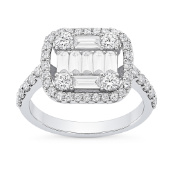 Silveroni 1.30 Carat Baguette Lab Grown Diamond Ring - Silveroni