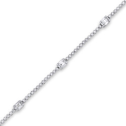 Silveroni Baguette Line Bracelet With 1.38 Carat Lab Grown Diamonds - 3