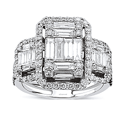 Silveroni 1.41 Carat Baguette Lab Grown Diamond Ring - Silveroni
