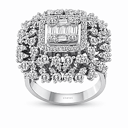 Silveroni 2.26 Carat Baguette Lab Grown Diamond Ring - Silveroni