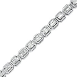 Silveroni 6.22 Carat Baguette Lab Grown Diamond Bracelet - Silveroni