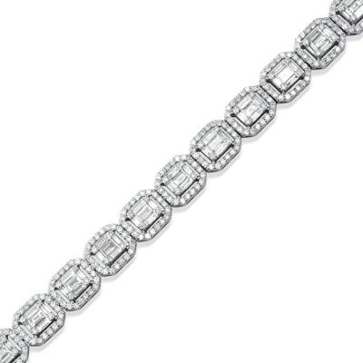Silveroni 6.22 Carat Baguette Lab Grown Diamond Bracelet - 1