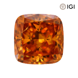 0.18 Carat Cushion Lab Grown Diamond, Fancy Vivid Colored Diamond Color, VS2 Clarity | Silveroni - Silveroni