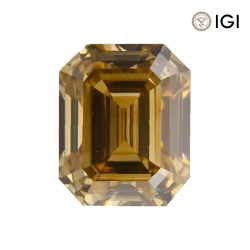 0.15 Carat Emerald Lab Grown Diamond, Fancy Intense Colored Diamond Color, VVS2 Clarity | Silveroni - Silveroni