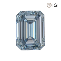 1.76 Carat Emerald Lab Grown Diamond, Fancy Vivid Colored Diamond Color, VS1 Clarity | Silveroni - Silveroni