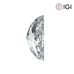 0.60 Carat Half Moon Lab Grown Diamond, F Color, VVS2 Clarity | Silveroni - Silveroni