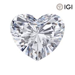 2.54 Carat Heart Lab Grown Diamond, F Color, VVS2 Clarity | Silveroni - Silveroni