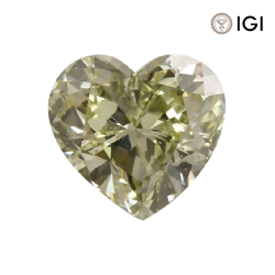 0.24 Carat Heart Lab Grown Diamond, Fancy Vivid Colored Diamond Color, VVS2 Clarity | Silveroni - Silveroni