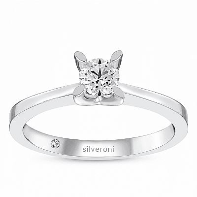 Silveroni Hera 0.30 Carat Lab Grown Diamond Solitaire Ring - 1