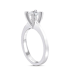 Silveroni Hera 0.40 Carat Solitaire Lab Grown Diamond Ring - Silveroni