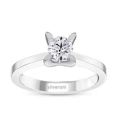 Silveroni Hera 0.40 Carat Solitaire Lab Grown Diamond Ring - 2