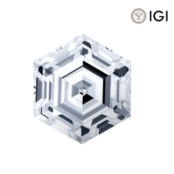 3.09 Carat Hexagonal Lab Grown Diamond, E Color, VVS2 Clarity | Silveroni - Silveroni