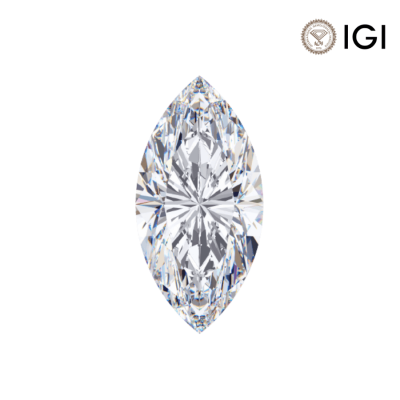 0.36 Carat Marquise Lab Grown Diamond, D Color, IF Clarity | Silveroni - 1