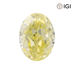 0.15 Carat Oval Lab Grown Diamond, Fancy Vivid Colored Diamond Color, VS2 Clarity | Silveroni - Silveroni