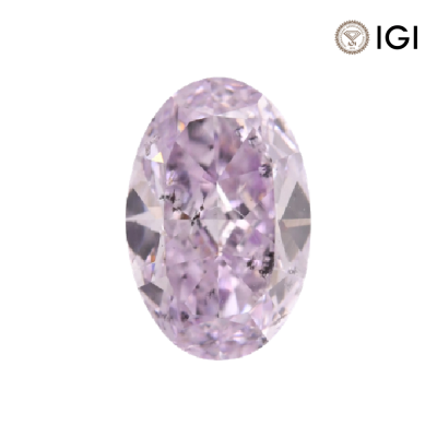 0.18 Carat Oval Lab Grown Diamond, Fancy Vivid Colored Diamond Color, VS2 Clarity | Silveroni - 1