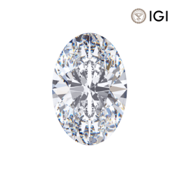 0.70 Carat Oval Lab Grown Diamond, E Color, VVS2 Clarity | Silveroni - Silveroni