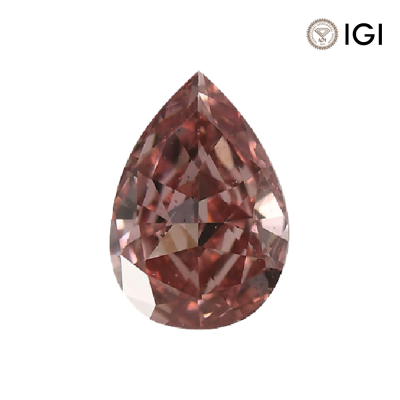 0.18 Carat Pear Lab Grown Diamond, Fancy Vivid Colored Diamond Color, VS1 Clarity | Silveroni - 1