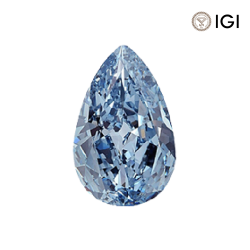 0.18 Carat Pear Lab Grown Diamond, Fancy Vivid Colored Diamond Color, SI1 Clarity | Silveroni - Silveroni