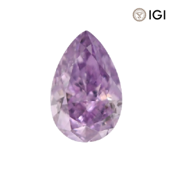 0.52 Carat Pear Lab Grown Diamond, Fancy Vivid Colored Diamond Color, VVS2 Clarity | Silveroni - Silveroni