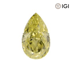 0.15 Carat Pear Lab Grown Diamond, Fancy Vivid Colored Diamond Color, VS1 Clarity | Silveroni - Silveroni