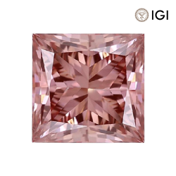0.42 Carat Princess Lab Grown Diamond, Fancy Vivid Colored Diamond Color, VS1 Clarity | Silveroni - Silveroni