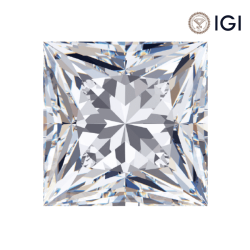 0.70 Carat Princess Lab Grown Diamond, D Color, VS1 Clarity | Silveroni - Silveroni