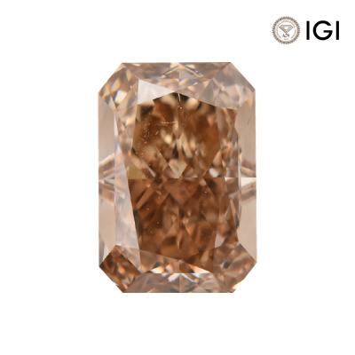 0.38 Carat Radiant Lab Grown Diamond, Fancy Vivid Colored Diamond Color, VS1 Clarity | Silveroni - 1
