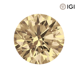 0.31 Carat Round Lab Grown Diamond, Fancy Vivid Colored Diamond Color, VS1 Clarity | Silveroni - Silveroni