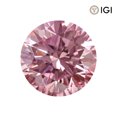 0.32 Carat Round Lab Grown Diamond, Fancy Vivid Colored Diamond Color, VS1 Clarity | Silveroni - 1