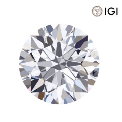 1.02 Carat Round Lab Grown Diamond, D Color, VVS2 Clarity | Silveroni - 1