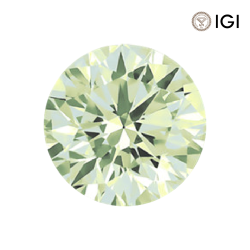 1.34 Carat Round Lab Grown Diamond, Fancy Vivid Colored Diamond Color, VVS2 Clarity | Silveroni - Silveroni