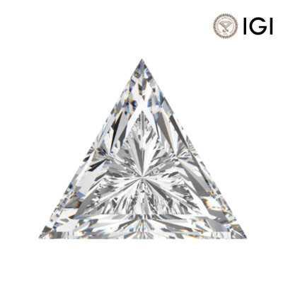 0.67 Carat Triangular Lab Grown Diamond, E Color, VS1 Clarity | Silveroni - 1